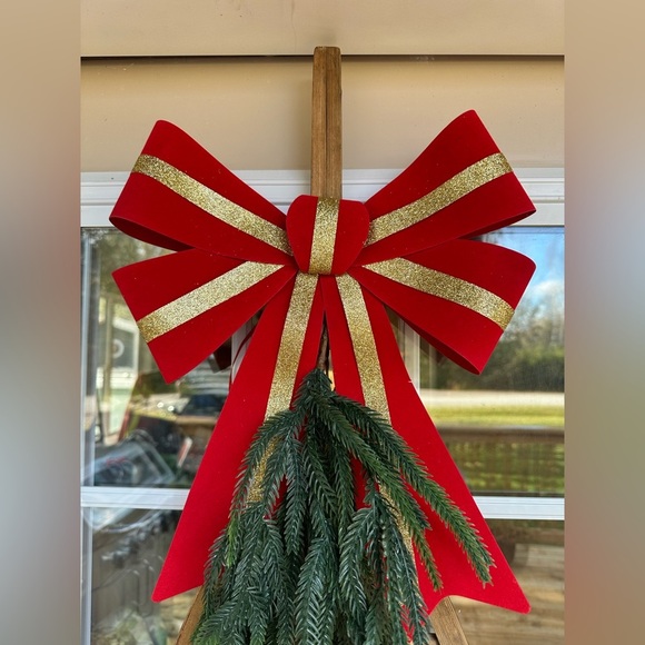 NEW Antique Snowshoe Wreath wall Customizable 1 single or 2 set winter Christmas - Picture 6 of 16